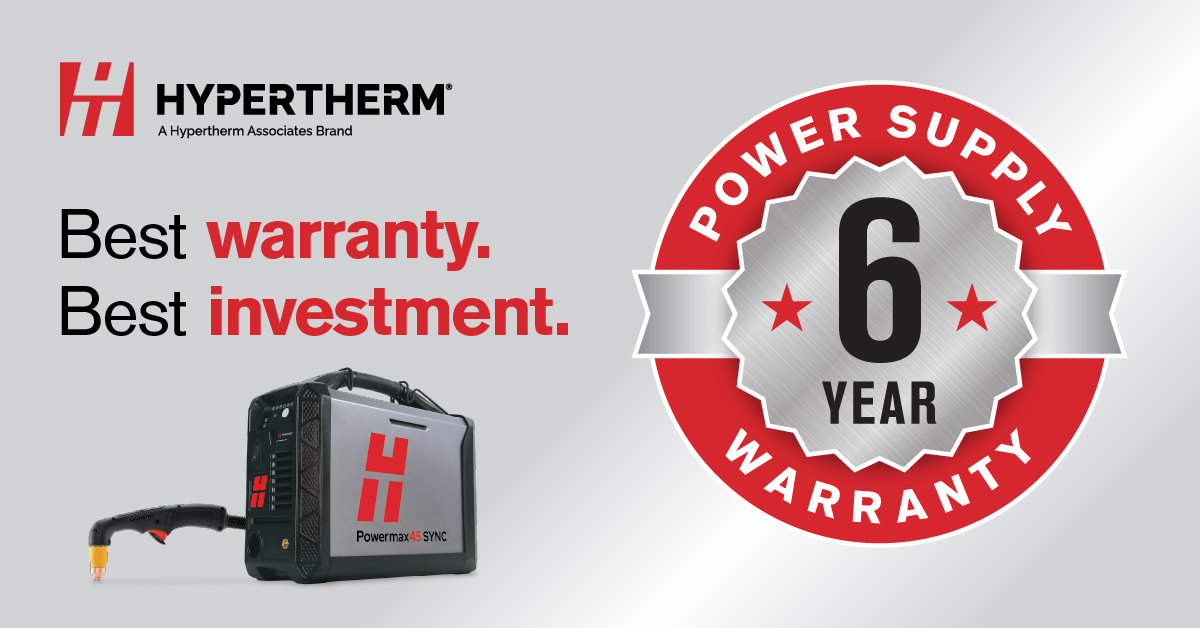 Hypertherm 6-Year Warranty Badge