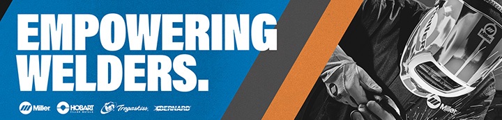 Miller welding machine banner