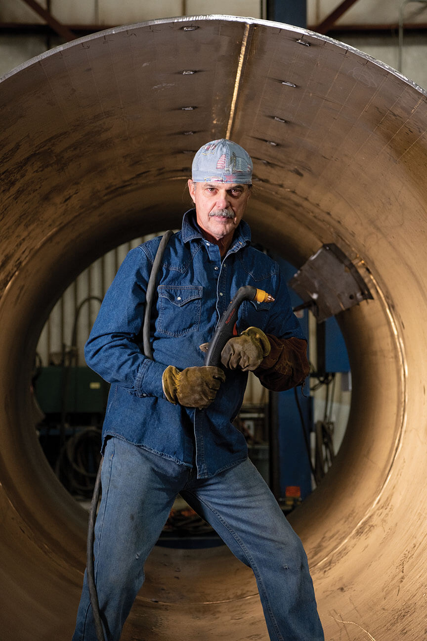 Powermax85 SYNC plasma cutter in action