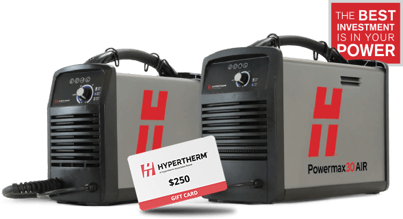 $250 rebate on Hypertherm Powermax30